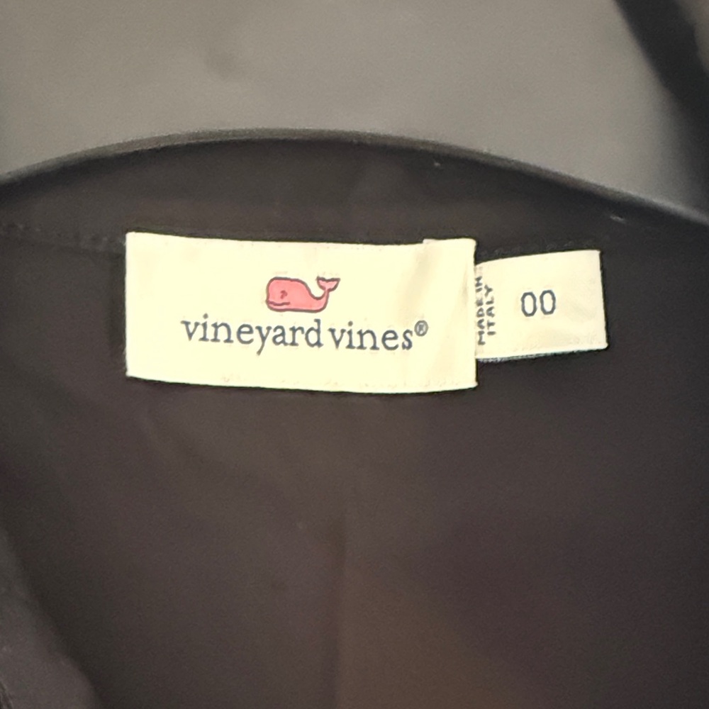 Vineyard Vines Black Midi Dress with Belt - Picture 3 of 5